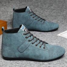 Men's High-Top Boots, Lightweight, Comfortable, Versatile, Retro - D411  Green - View 15