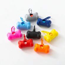 Matte Bone Shaped Trash Can, Pet Poop Bag Dispenser & Holder, Dog/Cat Waste Pickup Supplies - Multicolor - View 3