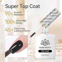 Super Top Gel, High Gloss Shiny Long Lasting Top Gel Polish, Glossy Clear Soak Off U V & Nail Lamp Gel Nails DIY Top Gel Coat 15ml 2pcs{"Color_name":"2Pcs15mlSuperTopCoatSet"} - 2件15毫升超級面漆套裝 - 查看 3