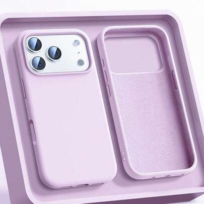 1个奢华糖果色液态硅胶AI按键手机壳，适用于 17 Air 16 15 14 13 12 11 Pro Max Plus | 超薄防震保护 | 手机