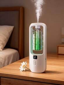 جهاز نشر العطور الأبيض الأوتوماتيكي ذو التصميم البسيط، مع إضاءة محيطية ملونة رومانسية وخمسة أوضاع عمل قابلة للتعديل. هذا جهاز نشر الزيوت الأساسية القابل لإعادة الشحن عبر منفذ USB يعمل كمعطر هواء كهربائي مناسب للفنادق والاستخدام المنزلي، في غرف النوم وغرف المعيشة والمكاتب وغرف الحيوانات الأليفة وإزالة روائح الحمامات. - أبيض - مشاهدة 6