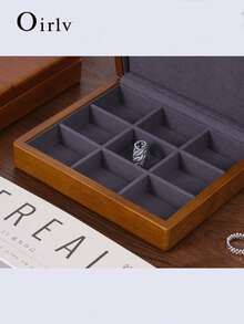 Oirlv 1 PC Wooden Jewelry Box Organizer Ring Necklace Earring Bracelet Box Jewelry Storage Multi Display Jewelry Box Organizer Case ,The Elegant Jewelry Organizer Box Can Be Used To Store Rings,Earrings,Brooches And Other Exquisite Jewelry