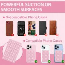 3/1pc Silicone Suction Cup Phone Case Stand, Suction Cup Phone Holder, Sticky Phone Stand, 2/4/5/10pcs Optional, Silicone Octagonal Cup Sticky Phone Holder, Hands-Free Phone Accessories Strong Clip Stand, Suitable For Selfie And Video