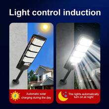 800.000 lúmenes Luz solar LED súper brillante, Luz solar exterior de alta potencia de 500W, Lámpara de camino de jardín, Foco - Negro - Ver 7