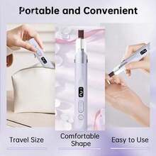 Electric Nail Drill, Mini Nail Drill USB Machine With 10 PCS Drills Bits & Sanding Bands,Manicure Art Pen Remove Polisher, Gel Nail Drill For Acrylic, Manicure Pen Sander Polisher, Cuticle Removal, Suitable For Women Home Or Nail Salon Use, Beginner-Friendly - 美甲工具 - 查看 8