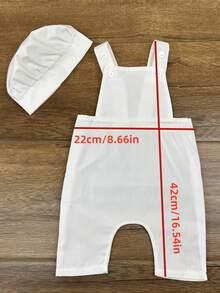 Strój szefa kuchni do fotografii noworodkowej, biało-czarny, zestaw czapki i kombinezonu szefa kuchni do zdjęć niemowlęcych, pamiątka rozwoju niemowlęcia