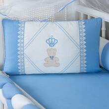 9-PIECE HALF-TRANSA CRIB KIT BEAR PRINCE - 藍色 - 查看 3