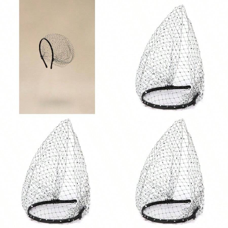 1920s Flapper Fascinator Mesh Veil Headband Bridal Wedding Tea Party Fascinator Veil For Women#SSDD B BJNHMJ