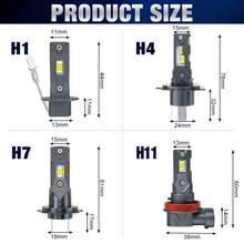 S&D H7 LED Headlight 25000LM 70W H4 H11 LED Light Bulbs Canbus NO Error Mini Turbo Auto Diode Plug & Play Lamp 6500K - White - View 8