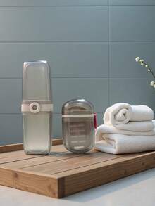 Portable Travel Toothbrush Toothpaste Box Soap Box, Strong Sealing, Large Capacity And Easy To Carry, Suitable For Family, Dormitory, Etc., Suitable For Travel, Business Trip, Camping, Hotel, Etc., Travel Essentials, Household Items, Birthday Gifts, Party Gifts, Etc