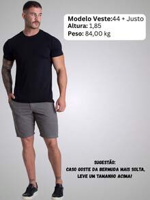 Men's Social Bermuda Shorts Classic Twill Tailored Twill Colorful Denim - Xám - Xem 7