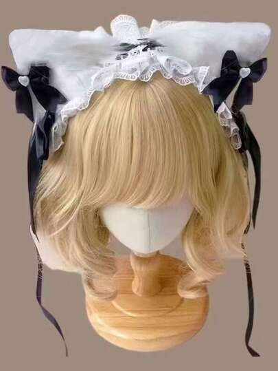 Halloween Anime Lolita Headbands & Hairbands Cat Ear Hair Clips For Women Cosplay & Comic Convention Accessories Lolita Maid Headbands & Hair Ornaments