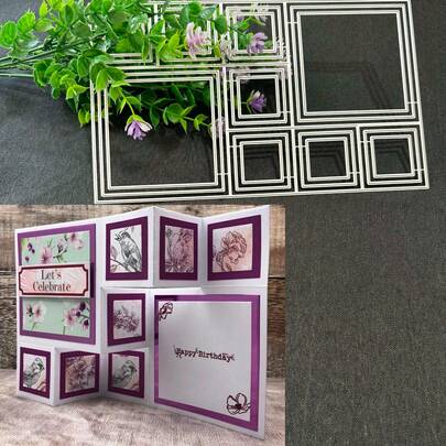 Matrices de découpe en métal pour album photo créatif, pochoir de gaufrage et de découpe pour scrapbooking DIY, album et cartes de vœux, outils de découpe de papier pour artisanat, modèle de découpe pour fabrication de cartes cadeaux