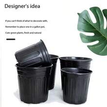 High - Quality PP Material Gallon Plant Container With Bottom Round Hole, Black Inlet, Long - Lasting & Root - Protecting For Indoor Outdoor Gardening Scenarios Christmas Flowerpot
