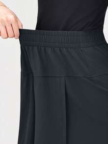 Soyun 女款连体开衩裙裤宽松山本休闲外穿保暖日常健身长裤 - 灰色 - 查看 8