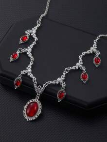 1 chiếc vòng cổ choker hình ma cà rồng, trang sức Gothic, phong cách Victoria, cổ điển, hình bướm, giọt máu, phong cách Pagan, phù thủy, độc đáo, dành cho nữ. - vòng cổ - Xem 11