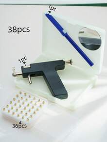1 Set Reusable Ear Piercing Kit: Complete Ear And Nose Piercing Kit - Professional DIY Jewelry Set, Please Watch Video Tutorial, Disposable Low Pain Ear Piercing Gun Designed For Home Use, Ideal Choice For Students And Individuals To Pierce Their Ears, Beauty Tools And Accessories - Multicolor - View 4