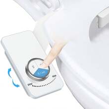 1pc Compact, Multifunctional Cold Water Bidet Sprayer With Key And Knob - Detachable - Space Saving (Dual Retractable Nozzles)