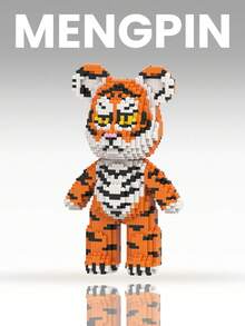 3680-7000 件 DIY 迷你积木模型，组装拼图，万圣节熊系列，优质材料，带砖锤，创意玩具，缓解压力，适合作为情人节、生日、节日礼物、圣诞节礼物 - 彩色 - 查看 15