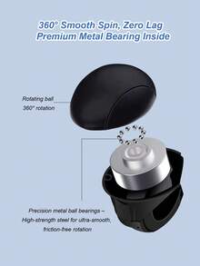 符合人体工程学的方向盘旋转旋钮，滚珠轴承驱动，单手即可轻松顺畅地转向，减少转向所需力度，通用型，适用于轿车、卡车、SUV 等多种车型。 - 均碼 - 查看 7