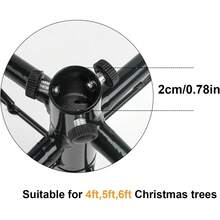 Christmas Tree Base Stand, 40CM Green Artificial Tree Bracket Metal For 4ft 5ft 6ft Christmas Tree - White - View 11