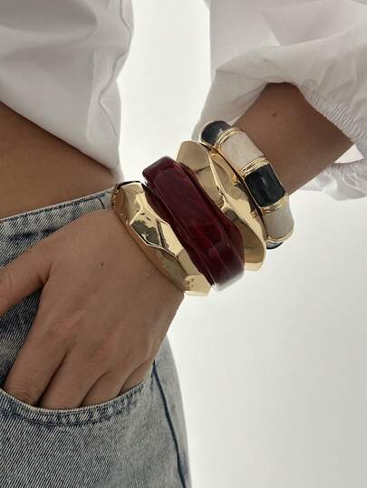 Fashionable Asymmetrical Design Bracelet, Lightweight Luxury Versatile Bracelet