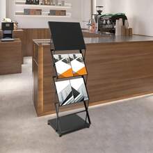 YUNRUX Brochure Stand, Foldable Brochure Stand, Foldable Stand For Flyers And Brochures - Black - View 10