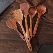 10pcs Wooden Spoons, Sturdy Wooden Kitchen Utensils With A Box, Lightweight And Heat Resistant, Kitchen Supplies Baking Accessories