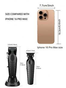 Kemei Professional Haircutting Kit, Barber's Haircutting Set, Men's Haircutting Kit, Holiday Haircutting Set KM-2296 & KM-2299, Home Haircutting Kit - Black - View 3