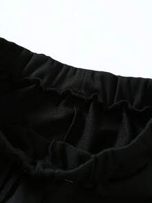 (2PC) Couple's Set Of Fashionable And Casual Printed Hoodies And Sweatpants For Both Men And Women, Autumn And Winter Men's Sportswear, Fashionable And  Sportswear Printed, Suitable For Casual Outdoor Sports And Holiday Gift Giving.DIE TOGETHER WE DIE OR - 男士-黑色 - 查看 8