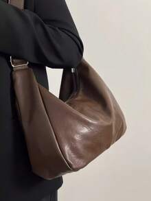 Sac bandoulière rétro Melad, nouveau sac à main de mode coréenne pour femmes, sac à épaule de grande capacité, indispensable pour la rentrée scolaire, excellent cadeau pour la fête des enseignants, motif de lettre personnalisable, réutilisable, sac pour enseignants, cadeau idéal pour les éducateurs, cadeau de demoiselle d'honneur pour maman - Tabac - Voir 3