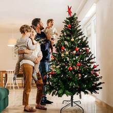 Christmas Tree Base Stand, 40CM Green Artificial Tree Bracket Metal For 4ft 5ft 6ft Christmas Tree - Green - View 6