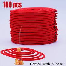 20/40/48/50/96/100/120pcs Dragon's Blood Spiral Incense Discs, Natural Lemongrass Scented, Suitable For Home Air Freshening, Pool Side, Patio, Porch, Deck, Camping And Hiking, Ideal For Meditation And Stress Relief