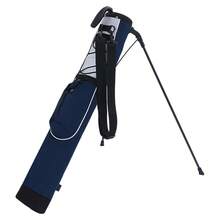Lightweight Golf Stand Bag With Single Divider & Pocket, Navy And White Portable Carry Bag With Shoulder Strap For Golf Course & Driving Range - Deep Blue + White - View 3