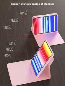 Rotating Protective Keyboard Case Compatible With Ipad, Compatible With IPad 10th Gen, PU Leather Material, Fits IPad 10.2", 9th/8th/7th Gen, Air 3/10.5", Pro 11" (2018/2020/2021/2022), With Acrylic Backplate And Pencil Slot, Suitable For IPad (A16) 11" 11th Gen (2025), Supports 3 Angle Adjustments, Compatible With IPad Air 4/5/11" (M2) 2024/(M3) 2025, Built-In 150mAh Battery - Pink - Pink - View 4