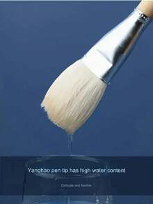 11Pcs/Set, Deluxe Goat Hair Paint Brush Set - Versatile Blending Brushes For Acrylic, Watercolor, Oil Painting, Face, Body Art - Soft, Flexible, Easy-Clean,