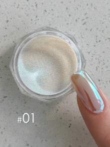 8pcs/Set Holographic Nail Powder, Starry Sky Theme Holographic/Shimmery Powder, Captivating, Suitable For Spring & Summer, For Women & Girls, Professional Nail Salon Use - 彩色 - 查看 4