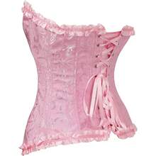 Women's Waist Cincher Bustier Boned Corset With  Design In 2025 - Pink - View 4