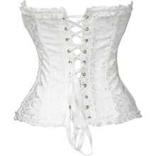 Women's Waist Cincher Bustier Boned Corset With  Design In 2025 - White-2 - View 4