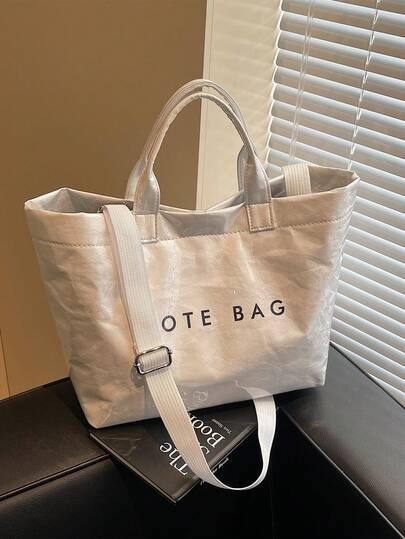 大容量手提包 - 耐用合成材料、可调节肩带、安全封口、涤纶衬里、轻便时尚、日常手提包|优雅手提包|耐用手提包