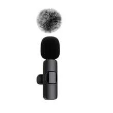 Microphone sans fil Lavalier pour smartphone, microphone sans fil plug-and-play pour l'enregistrement vidéo/audio, micro-cravate pour interview/vlog/enseignement
