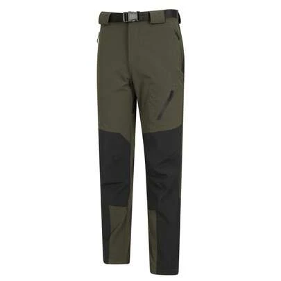 Mountain Warehouse Mens Forest Water Resistant Hiking Trousers (Green) - 40% Polyamide/40% Polyester/20% Elastane - (MW1314)