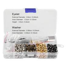 Ojal ojales conjunto arandelas sujetador para ropa de artesanía de cuero Accesorios de costura con 3 piezas de trabajo hecho a mano conjunto de herramientas(3mm*420) - 3 mm x 420 - Ver 11