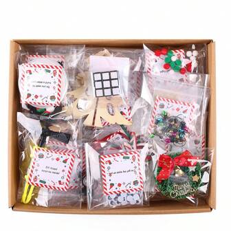 12/24 Days Christmas Elf Magic Gift Advent Calendar, Halloween Miniature Creative Holiday Game Props, DIY Christmas Surprise Gift