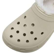 Crocs Classic Cloud Warm Clog Slippers/Sandals, Hollow Shoes With Thermal Lining, Lightweight Women's Indoor/Outdoor Casual Shoes 212854-2Y2 - Bone White - View 6