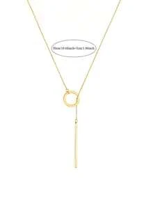 High Quality 316 Stainless Steel Golden Y-Necklace For Women, Anti-Fading, Comfortable & Versatile, Minimalist & Elegant, Suitable For Daily Wear Or Parties; Fashionable Women's Earrings, Jewelry Accessories, Exquisite Gift For Her, Holiday Gift, Anniversary Gift