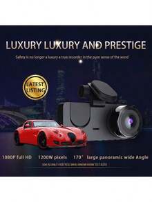 带夜视功能的三镜头行车记录仪，三个 1080P 前置和嵌入式摄像头，广角车载 DVR，2.0 英寸 IPS 屏幕，24 小时运动传感器停车模式，存储卡循环录制电池容量 150mAh - 彩色 - 查看 9