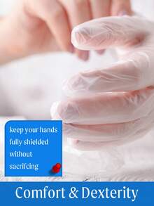 100pcs Disposable PVC Gloves, Waterproof & Durable, Suitable For Kitchen, Cleaning, Dishwashing, Painting, Crafts, Household Essential