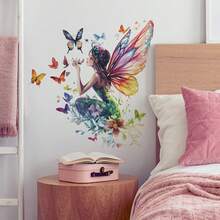 Wall Sticker, Butterfly Fairy Wall Decal Art Mural DIY Living Room Bedroom Home Decor - Nhiều màu - Xem 1