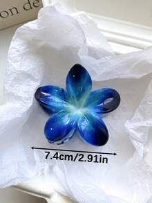 Bộ 3 kẹp tóc nhựa hình hoa dâm bụt, kích thước 7.4cm/2.91in, màu xanh dương/trong suốt/hồng, nhẹ, phù hợp cho sử dụng hàng ngày, dạo phố, dự tiệc, đi làm, đi biển, nghỉ mát, buộc tóc đuôi ngựa, búi tóc, rửa mặt, trang điểm, phụ kiện thời trang, kẹp tóc thời trang, phụ kiện tóc mùa đông, mùa hè. - Nhiều màu - Xem 2